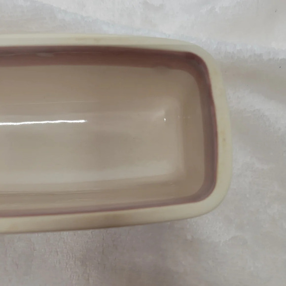 PFALTZGRAFF 2 Pc “AURA" 7" BUTTER DISH W/LID/CREAM-PINK-BLUE STONEWARE - Picture 12 of 12